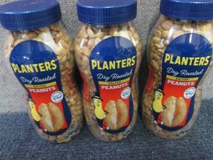 lot 230 image: 3- 16 oz Jars Planters Salted Peanu...