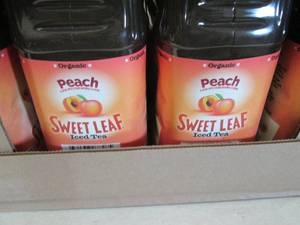 lot 241 image: 8- 64 oz Bottles Peach Sweet Leaf T...