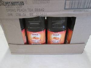 lot 242 image: 8- 64 oz Bottles Peach Sweet Leaf T...
