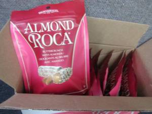 lot 254 image: 8- 4.5 oz pks Roca Buttercrunch Tof...