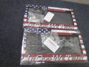 lot 344 image: 2- In God We Trust License Plate Ho...