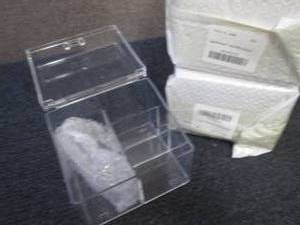 lot 381 image: 3 Small Acrylic Storage Boxes...