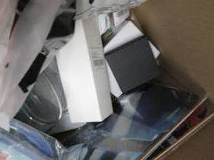 lot 400 image: Box of Assorted Small Overstock Ite...