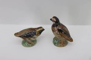 lot 14 image: Rosemeade Quail Salt & Pepper Shakers