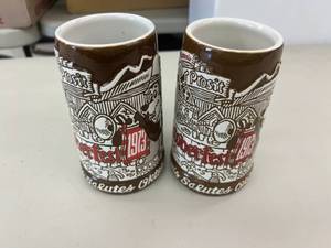 Pair of Hamms Beer 1973 Oktoberfest Steins
