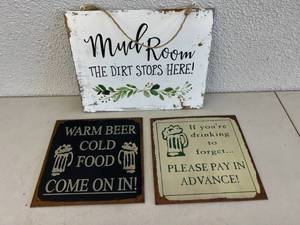 Metal Home Decor Signs