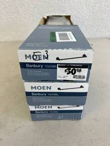3 New Moen 18 Towel Bars - Matte Black