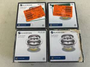 4 New Glacier Bay Fixed Post Sink Strainers