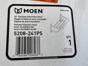 New Moen 24 Stainless Steel Hotel Shelf