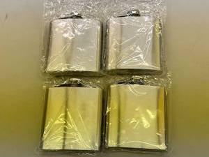 4 New Stainless Steel Flasks