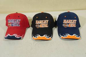 lot 251 image: 3 Harley Davidson Harley Girl Hats