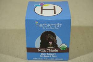 lot 167 image: Herbsmith Milk Thistle Liver Support for Cats and Dogs 2.65oz