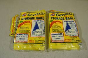 lot 174 image: 2 2-Pack Jumbo Size Heavy Weight Storage Bags -60x108