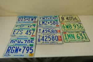 lot 211 image: Assorted Vintage Minnesota License Plates