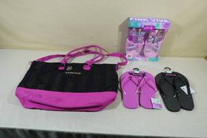 lot 223 image: Victorias Secret Day Bag with Flip-Flops and Pedicure Kit
