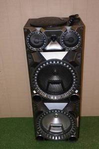 lot 44 image: beFree Sound Rechargeable Bluetooth 12-Inch Double Subwoofer Portable Party Speaker