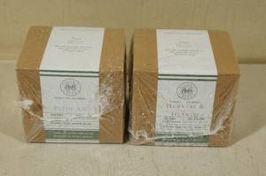 lot 83 image: 2 6oz Begonia and Bench Candles -Plein Air, Harvest & Hearth