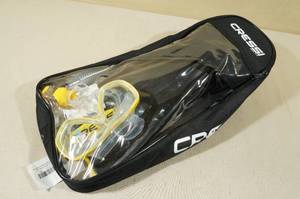lot 128 image: Cressi Adult Palau Fin Snorkel Set -Size LXL, Yellow
