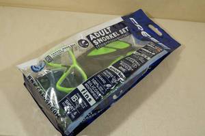 lot 129 image: Cressi Adult Snorkel Set -Fin Size SM, BlackGreen