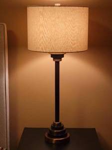 lot 19 image: Thumbprints Bombay Table Lamp pair