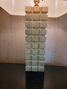 lot 18 image: Modern Brutalist Table Lamp pair