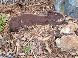 lot 53 image: Wrought Iron Garden Squirrel