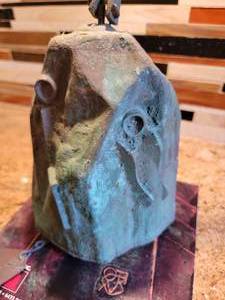 lot 20 image: Paolp Soleri Brutalist Bronze Bell
