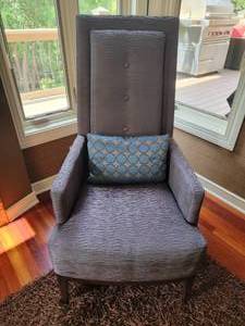 lot 6 image: Modern Contemporary High-Back Occasional Chairs by R. Jones & Associates (1 of 2)