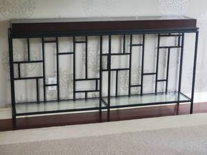 lot 24 image: Stylish Contemporary Mixed Material Console Table - 45 x 10 x 25
