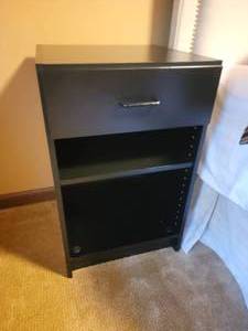 lot 49A image: Minimilist Black Bedside Table