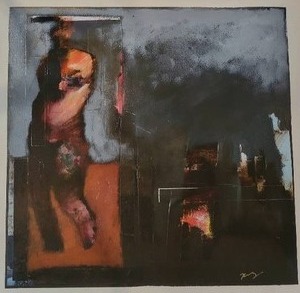 lot 11A image: Shadowy Fine Art Mixed Media Print - Untitled Series 1 of 3