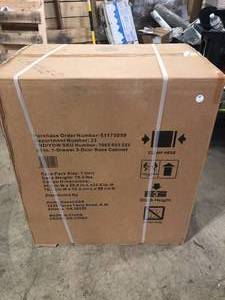 Husky Ready-to-Assemble 24-Gauge Steel 1-Drawer 2-Door Garage Base Cabinet in Black (28 in. W x 33 in. H x 18 in. D) customer Return see pictures