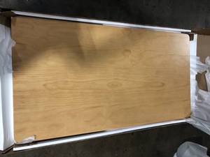 StyleWell Natural Wood Finish Rectangular Dining Table for 6 (66 in. L x 30 in. H) customer return see pictures