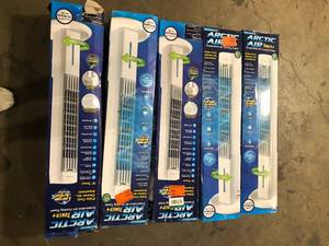Lot of Artic Air Tower Fans customer returns various conditions review pictures
