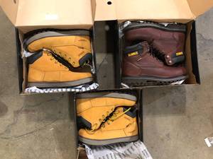 Lot of assorted Dewalt work boots various models and sizes customer returns review pictures