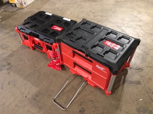 Lot of Milwaukee PACKOUT storage units review pictures customer returns