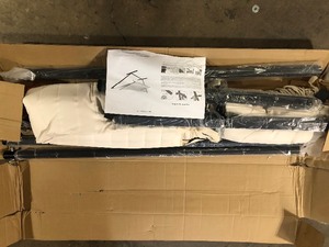 VEIKOUS 12 ft. Quilted 2-Person Hammock with Stand and Detachable Pillow, White customer return review pictures