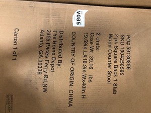 Lot of 2 StyleWell Porter Black Metal Counter Stool with Back and Haze Oak Finish Seat (Set of 2) customer return see pictures