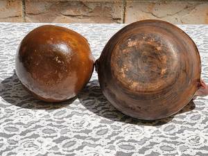 lot 20 image: Southwestern Pottery Examples  Corn Wedding Vase & Fetish Handled Vase