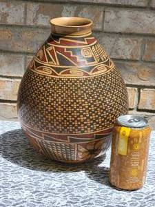 lot 24 image: Southwestern Polychrome Pottery Jar Signed Daniel Gonzalez