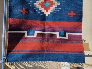 lot 44 image: Southwestern Woven Saddle Blanket  54 x 29