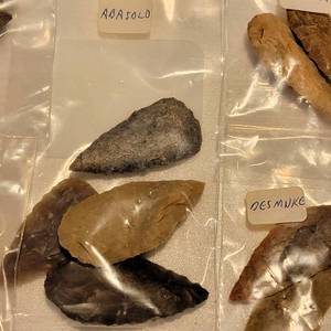 lot 66 image: Early Native American Indian Atlatl Shaft Dart Points