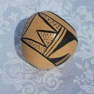 lot 17A image: Hopi Signed Polychrome Pottery  KAC
