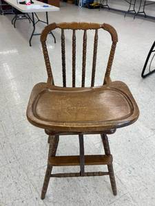 lot 229 image: Wood High Chair