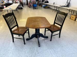 lot 235 image: Drop Top Table & 2 Chairs