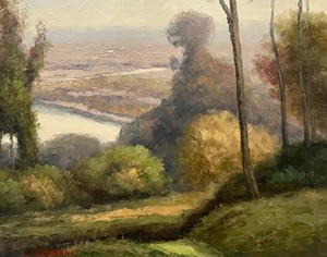 lot 14 image: Original Oil on Canvas Scenic Painting by L. Stephano