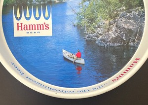 lot 49 image: Vintage Hamms Beer Metal Tray