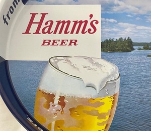 lot 62 image: Vintage Hamms Beer Metal Tray