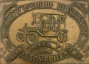 lot 100 image: Vintage Henry Ford Automobiles Belt Buckle