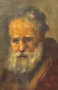 lot 113 image: Original Oil on Canvas Framed Portrait Painting